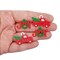 Red Christmas Truck Charms, 6 pieces, Miniature Joy Charms, Adorabilities